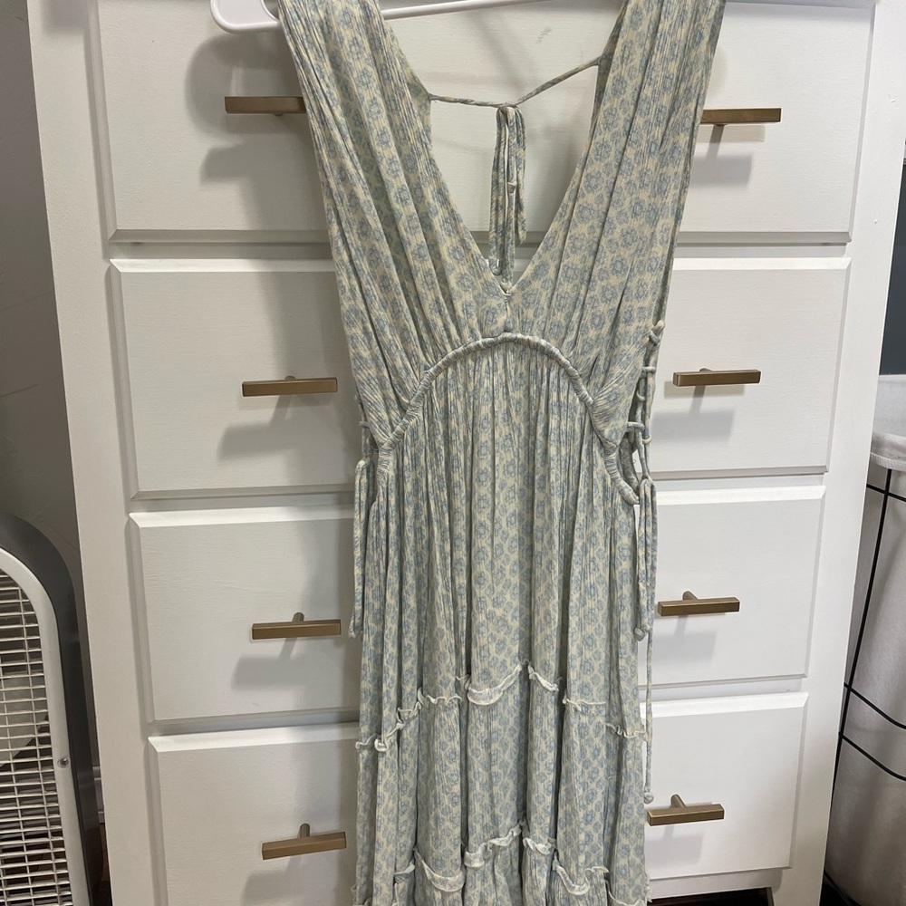 Cotton Candy Green Smocked Ruched Sundress